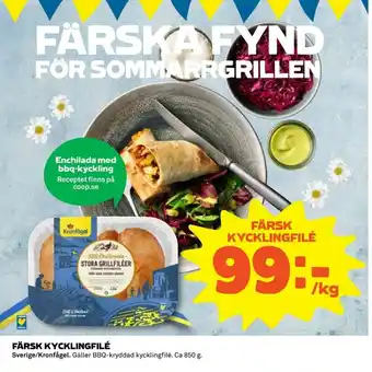 Coop FÄrsk Kycklingfilè Sverige/Kronfägel erbjuda