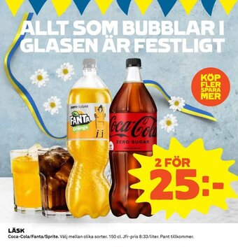 Coop LÄsk Coca Cola/Fanta/Sprite erbjuda