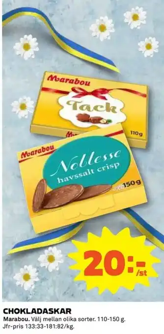 Coop Chokladaskar Marabou 110-150g erbjuda