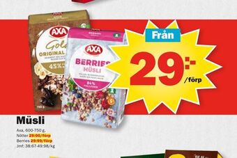 Pekås Müsli erbjuda