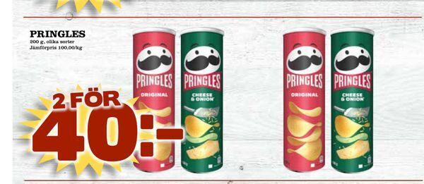 Pringles erbjudande hos Prisma Mat