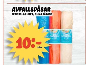 Nelins Avfallspåsar erbjuda
