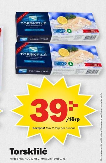 Pekås Torskfilé erbjuda