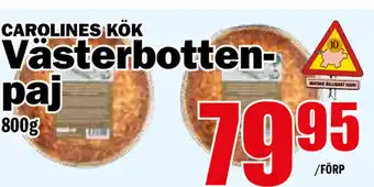 Västerbottenpaj Carolines Kök 800g