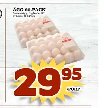 Supergrossen Ägg 20-pack erbjuda
