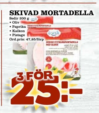 Supergrossen Skivad mortadella erbjuda