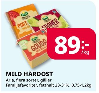 Tempo Mild hårdost erbjuda