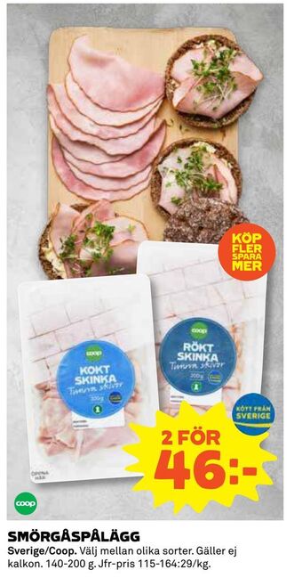 Coop Smörgåspålägg erbjuda