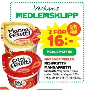 Coop Risifrutti/ mannafrutti erbjuda