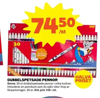 Dubbelspetsade pennor