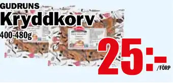 Matdax Kryddkorv Gudruns 400-480g erbjuda