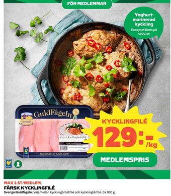 Coop Färsk kycklingfilé erbjuda