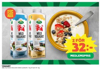 Coop Yoghurt erbjuda