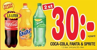 Nya Pulsen Coca-cola, fanta & sprite erbjuda