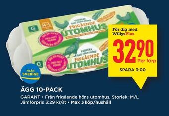 Willys Ägg 10-pack erbjuda