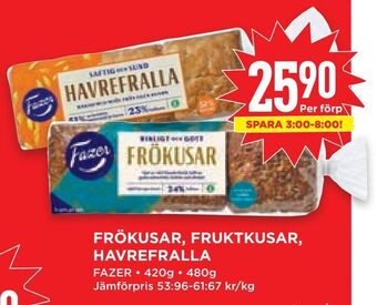 Willys Hemma Frökusar, fruktkusar, havrefralla erbjuda