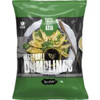 Dumplings grönsaker fryst