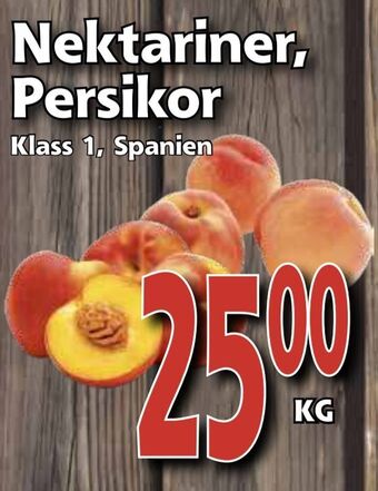 Supergrossen Nektariner, persikor erbjuda