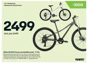 XXL White ar 240 comp mountainbike junior, 7-11 år erbjuda