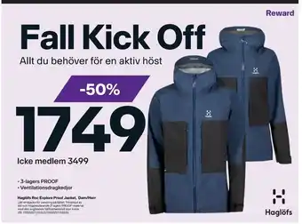 XXL Haglöfs roc explore proof jacket, dam/herr erbjuda