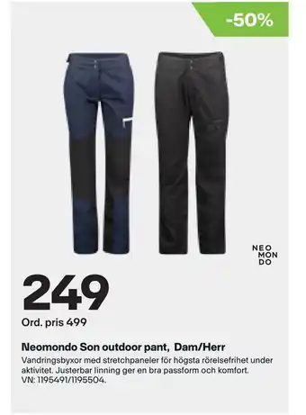 XXL Neomondo son outdoor pant, dam/herr erbjuda