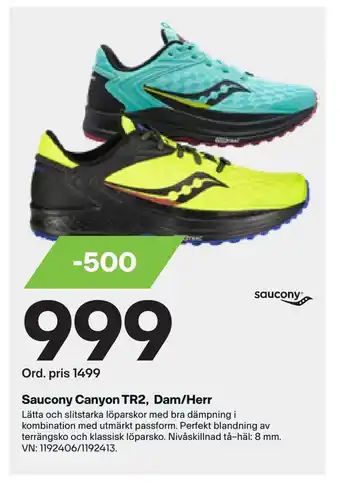 XXL Saucony canyon tr2, dam/herr erbjuda