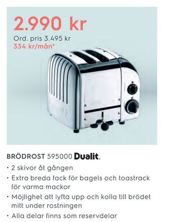 Electrolux Home Brödrost erbjuda