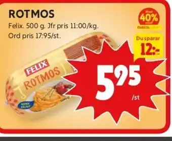 ICA Kvantum Felix Rotmos erbjuda