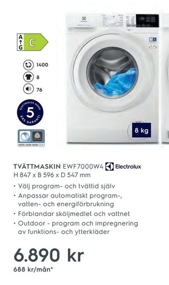Electrolux Home Tvättmaskin erbjuda