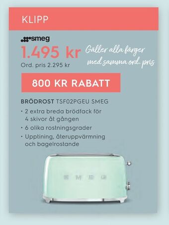 Electrolux Home Brödrost erbjuda