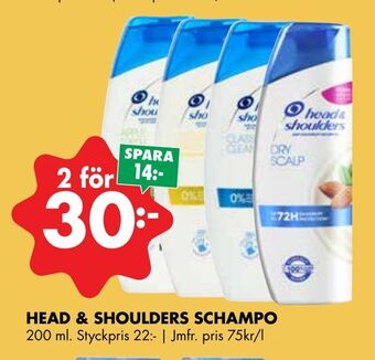 ÖoB Head & shoulders schampo erbjuda