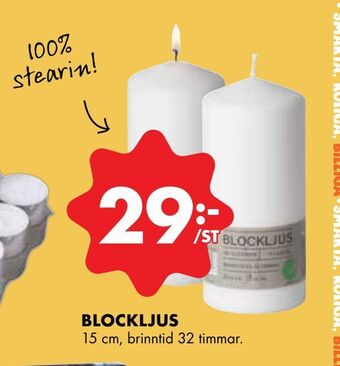 ÖoB Blockljus erbjuda