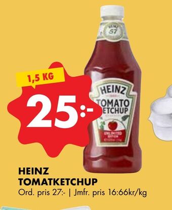 ÖoB Heinz tomatketchup erbjuda