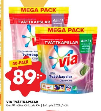 ÖoB Via tvättkapslar erbjuda
