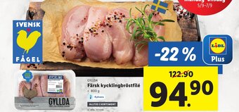 Lidl Gyllda Färsk kycklingbröstfilé erbjuda