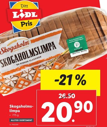 Lidl Skogaholmslimpa erbjuda