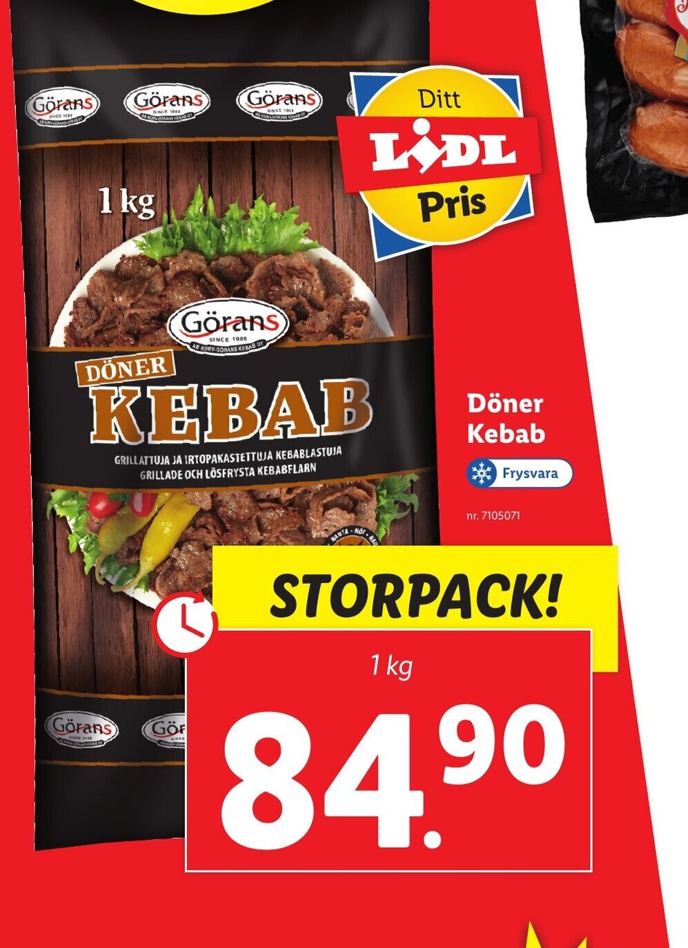 Döner Kebab erbjudande hos Lidl
