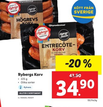 Lidl Rybergs Korv erbjuda