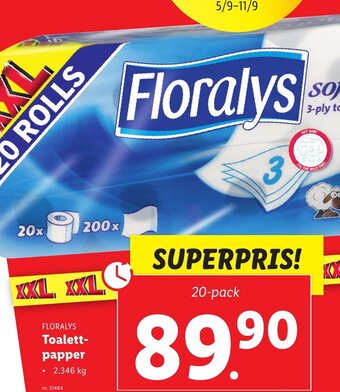 Lidl Floralys Toalett papper erbjuda