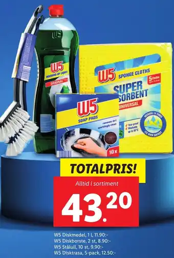 Lidl W5 Diskmedel erbjuda