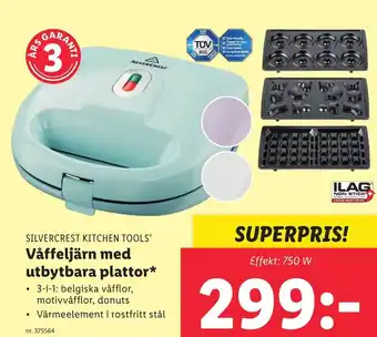 Lidl Silvercrest Kitchen Tools Våffeljärn med utbytbara plattor erbjuda