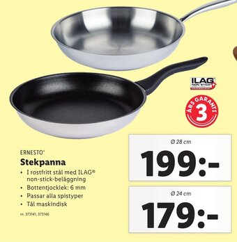 Lidl Ernesto Stekpanna erbjuda