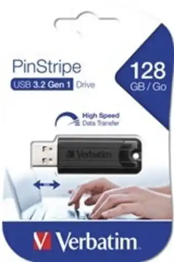 Teknikmagasinet Verbatim pinstripe usb-minne 3.0 128 gb svart erbjuda