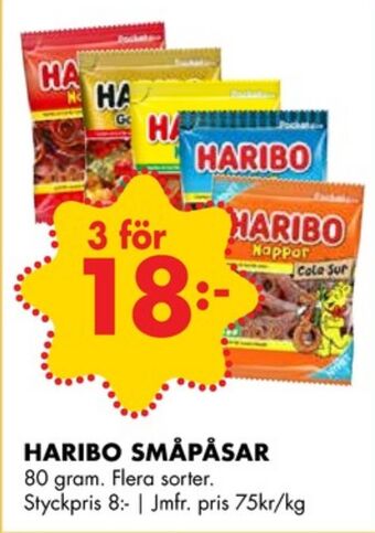 ÖoB Nappar cola godispåsar erbjuda
