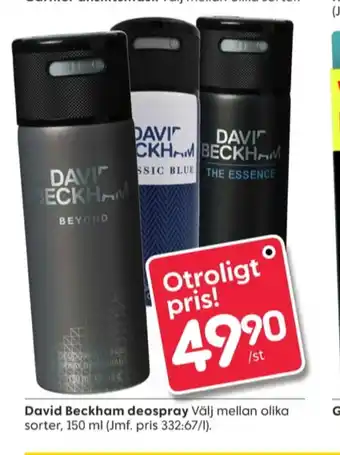 Rusta David beckham deodorant erbjuda