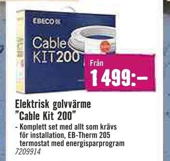 Hornbach Elektrisk golvvärme "cable kit 200" erbjuda