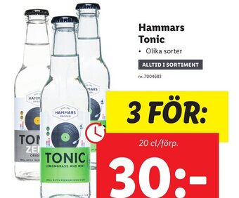 Lidl Hammars Tonic erbjuda