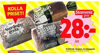 ICA Supermarket Grötbröd, Längtan, Surdegsgoda erbjuda