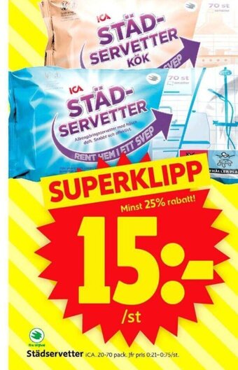 ICA Supermarket Städservetter erbjuda