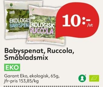Hemköp Babyspenat Ruccola Småbladsmix erbjuda